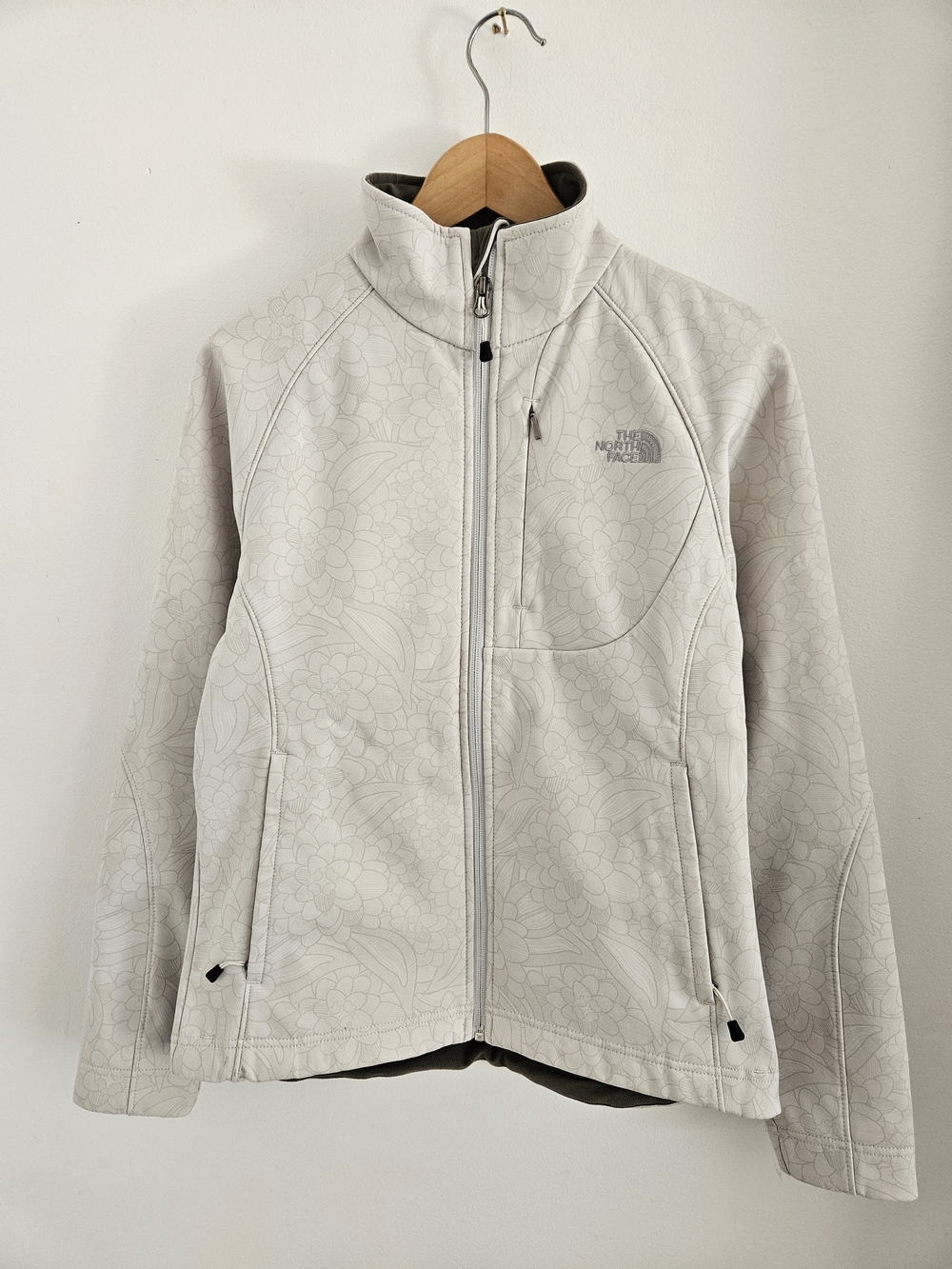 The North Face Softshell Full-Zip Jacket Womens Medium Floral Design